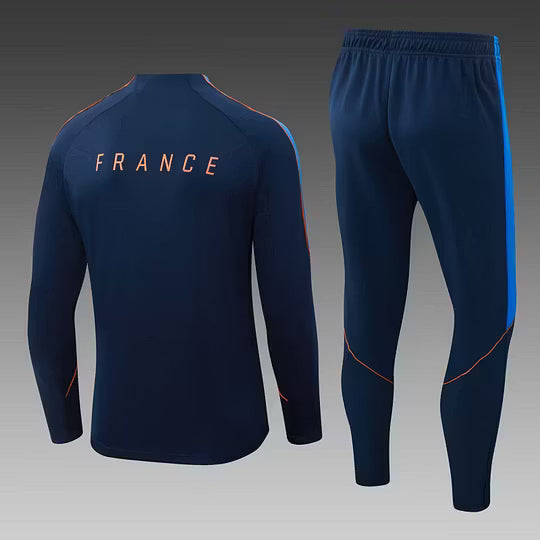 Tuta Zip France 2026 World Cup Royal Blu - Dettaglio 1