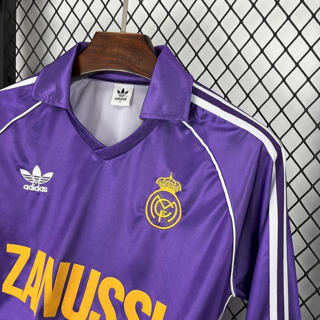 Real Madrid 198485 Third Long Sleeves Retro Jersey