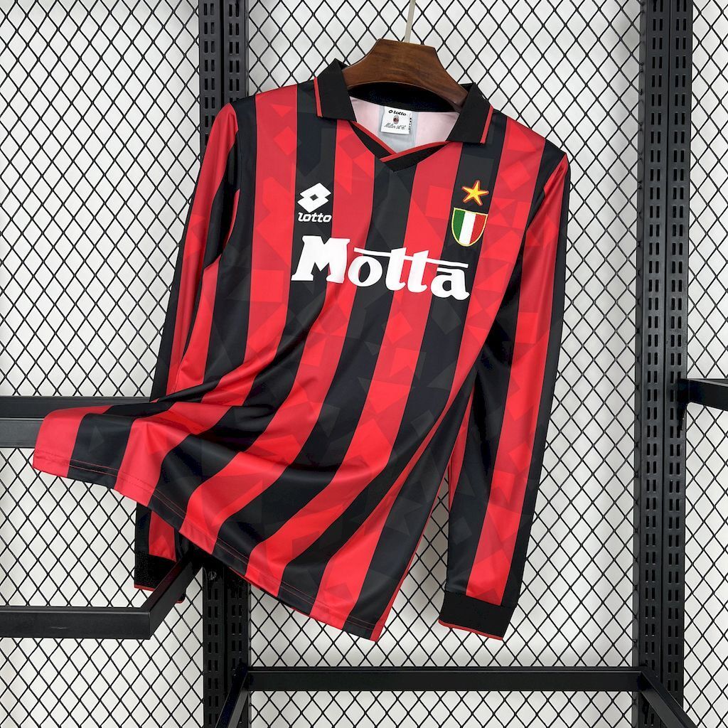 AC Milan 199394 Home Long Sleeves Retro Jersey