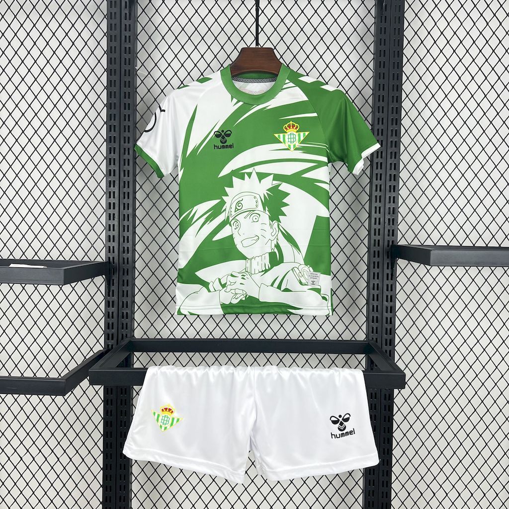 Real Betis 202526 Hummel x Limited-Edition Naruto Kids Kit
