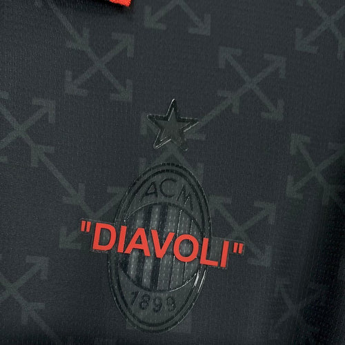 AC Milan 202526 Co-Branded Edition Jersey Black - Retro