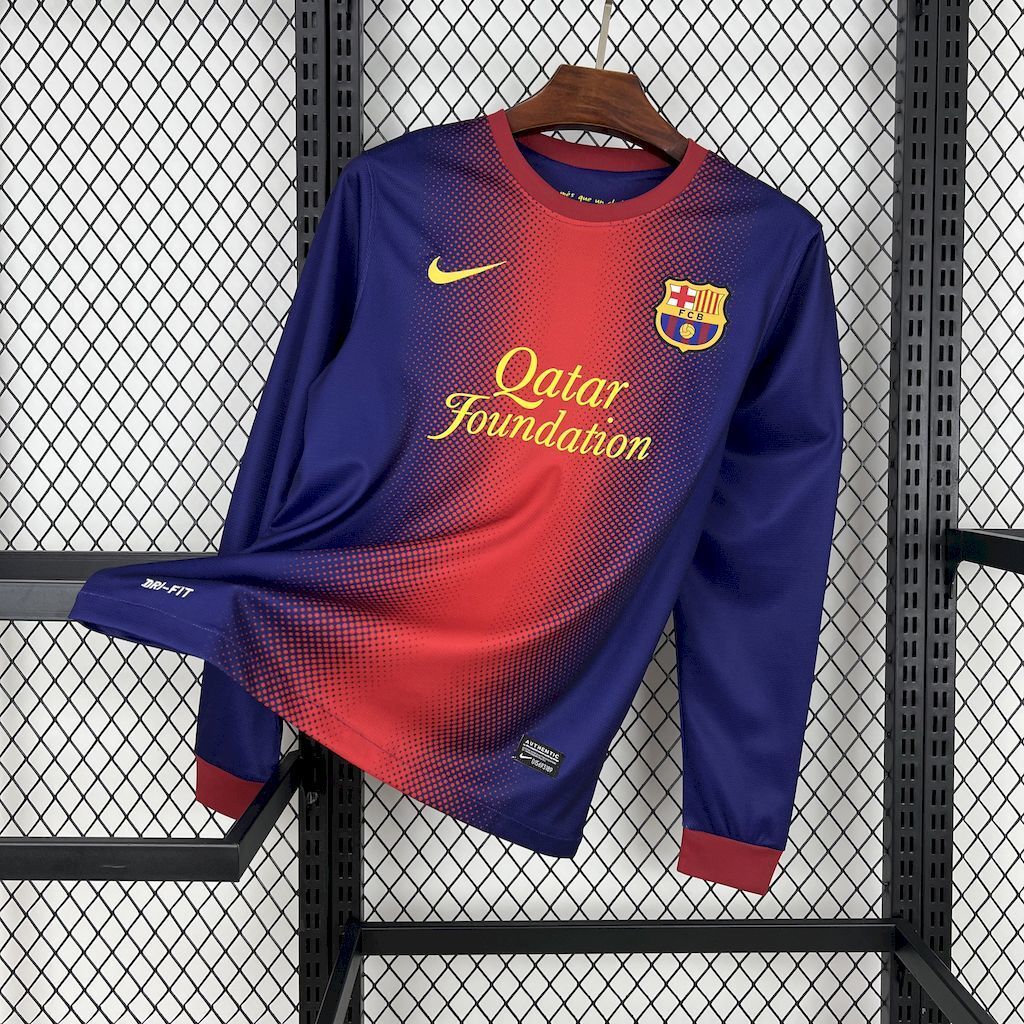 Barcelona 201213 Home Long Sleeves Retro Jersey