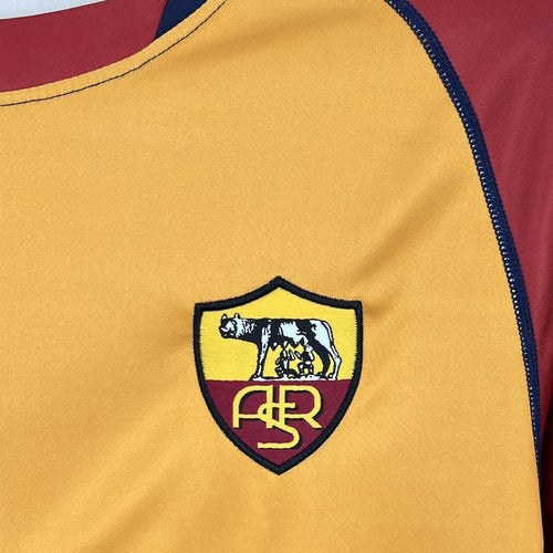 AS Roma 200102 Home Long Sleeve Retro Jersey - Retro