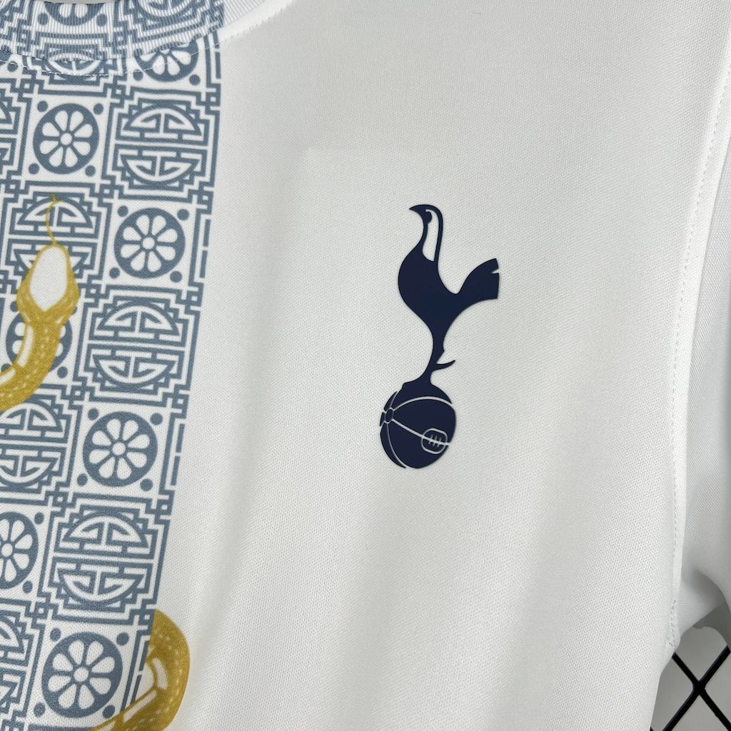 Tottenham Hotspur 202526 White Gold Snake Edition Jersey