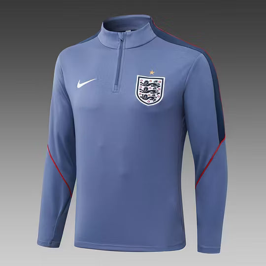 Tuta Zip England 2026 World Cup Gray - Fronte