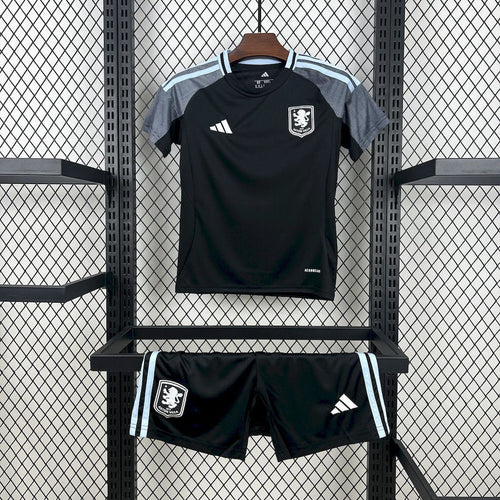Aston Villa 202526 Away Kids Kit - Fronte