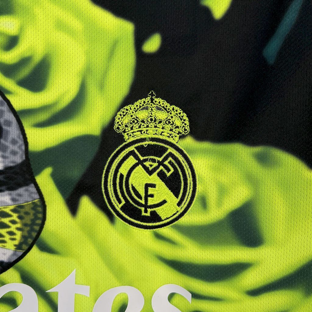 Real Madrid 202526 Green Rose Bamboo Leaf Green Jersey