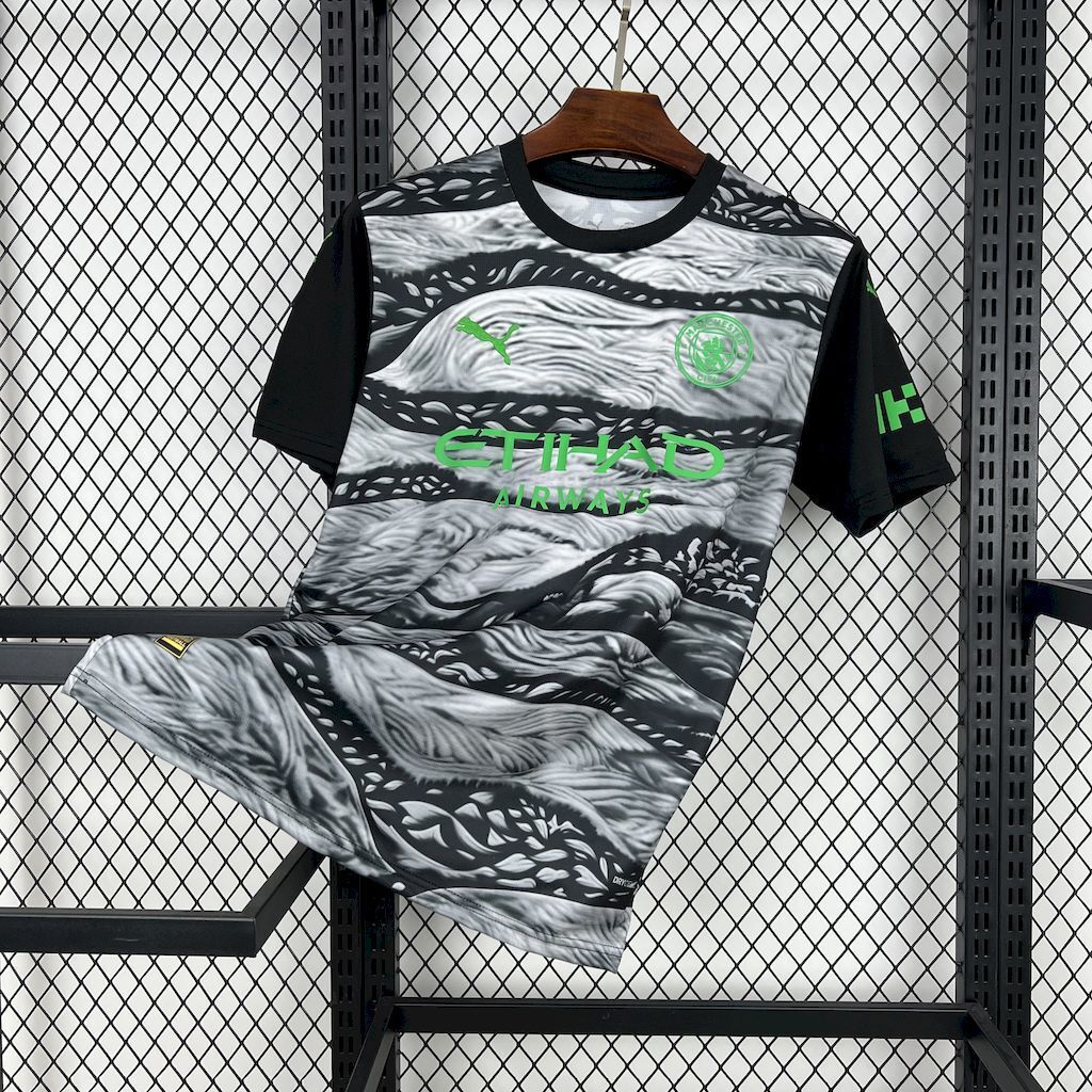 Manchester City 202526 Black and Gray Concept Version Jersey