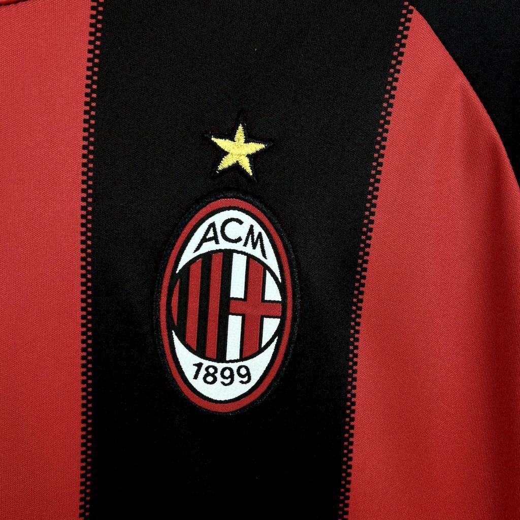 AC Milan 201011 Home Long Sleeves Retro Jersey