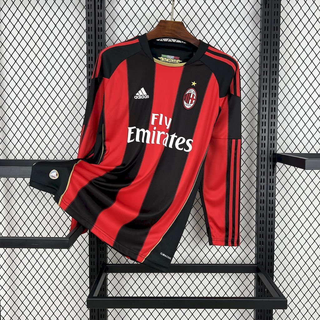 AC Milan 201011 Home Long Sleeves Retro Jersey