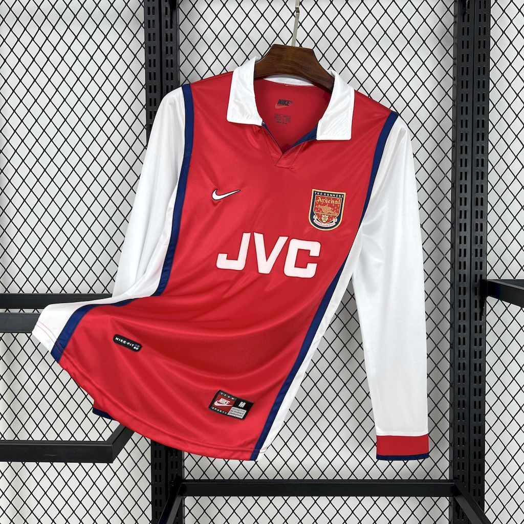 Arsenal 199899 Home Long Sleeves Retro Jersey