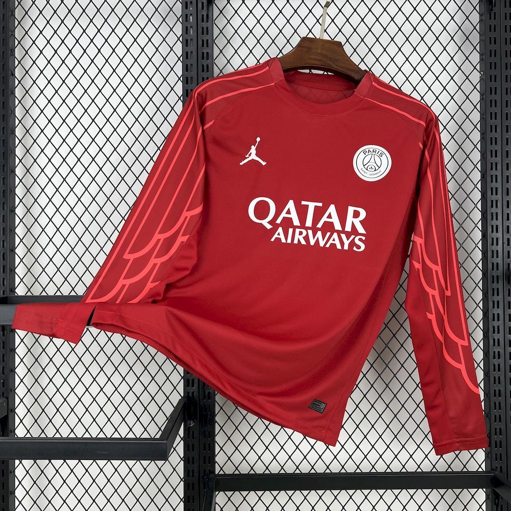 Paris Saint-Germain 202526 Red Goalkeeper Long Sleeves Jersey