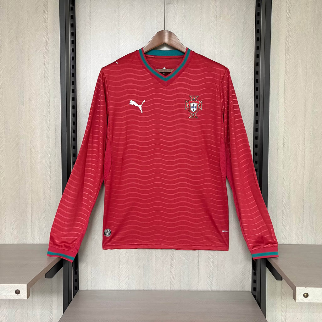 Portugal 2026 World Cup Long Sleeve Home Jersey - Fronte