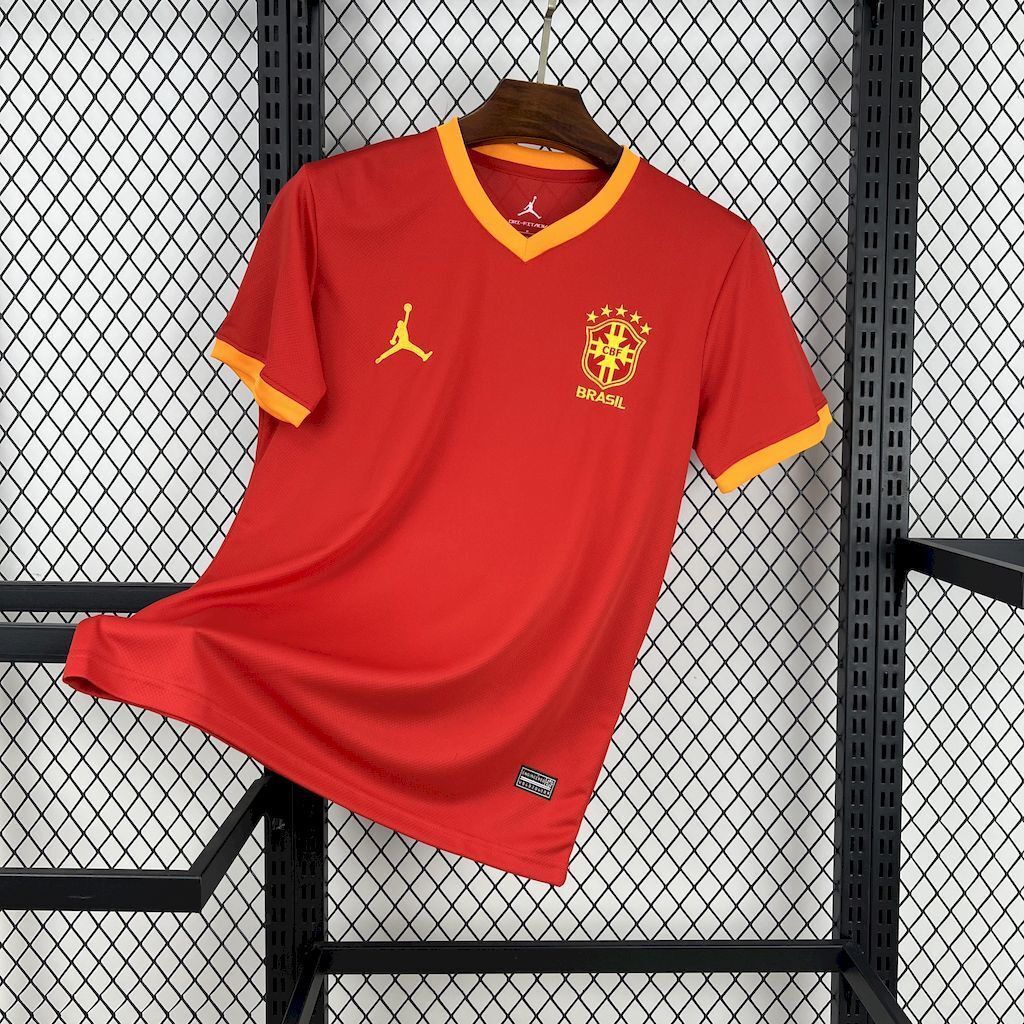 Brazil 202526 Jordan Red Special Edition Jersey