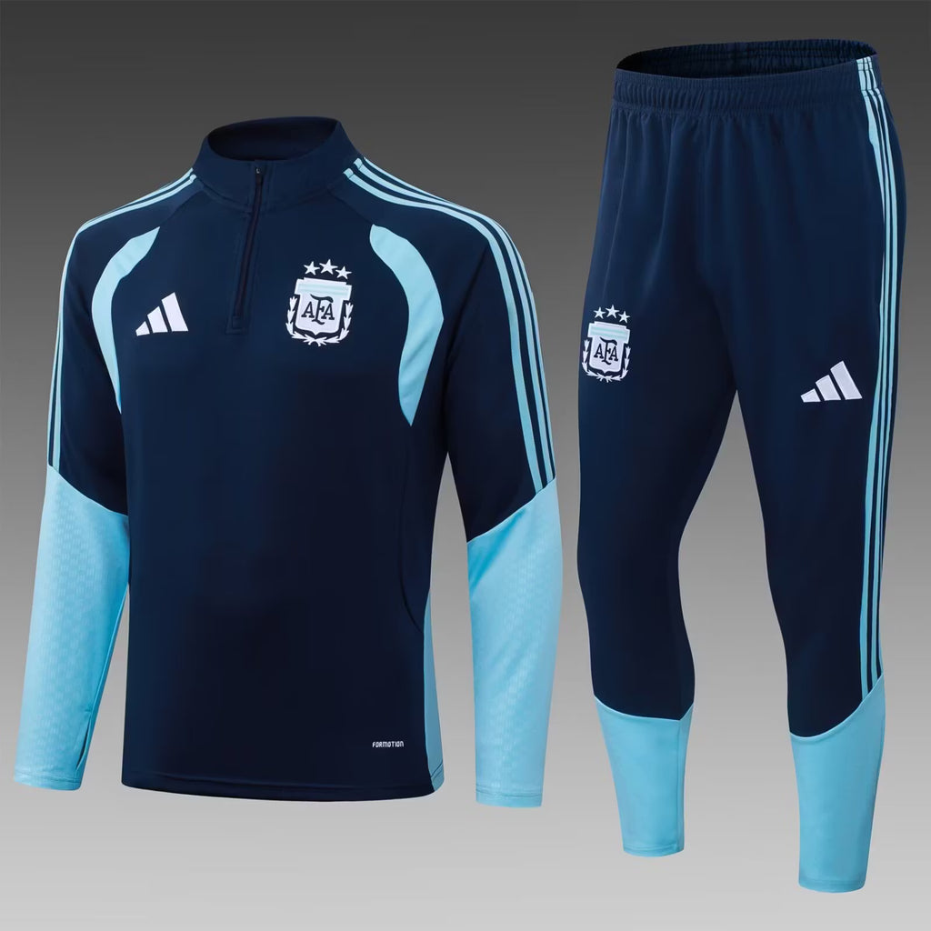 Tuta Zip Argentina 2026 World Cup Royal Blu - Retro