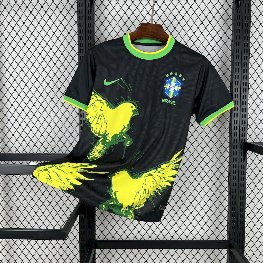 Brazil 202526 Dove Edition Black Jersey