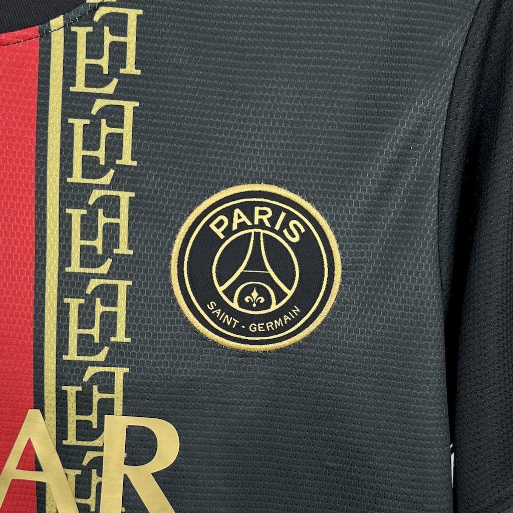 Paris Saint-Germain 202526 Black and Gold Edition Jersey - Retro