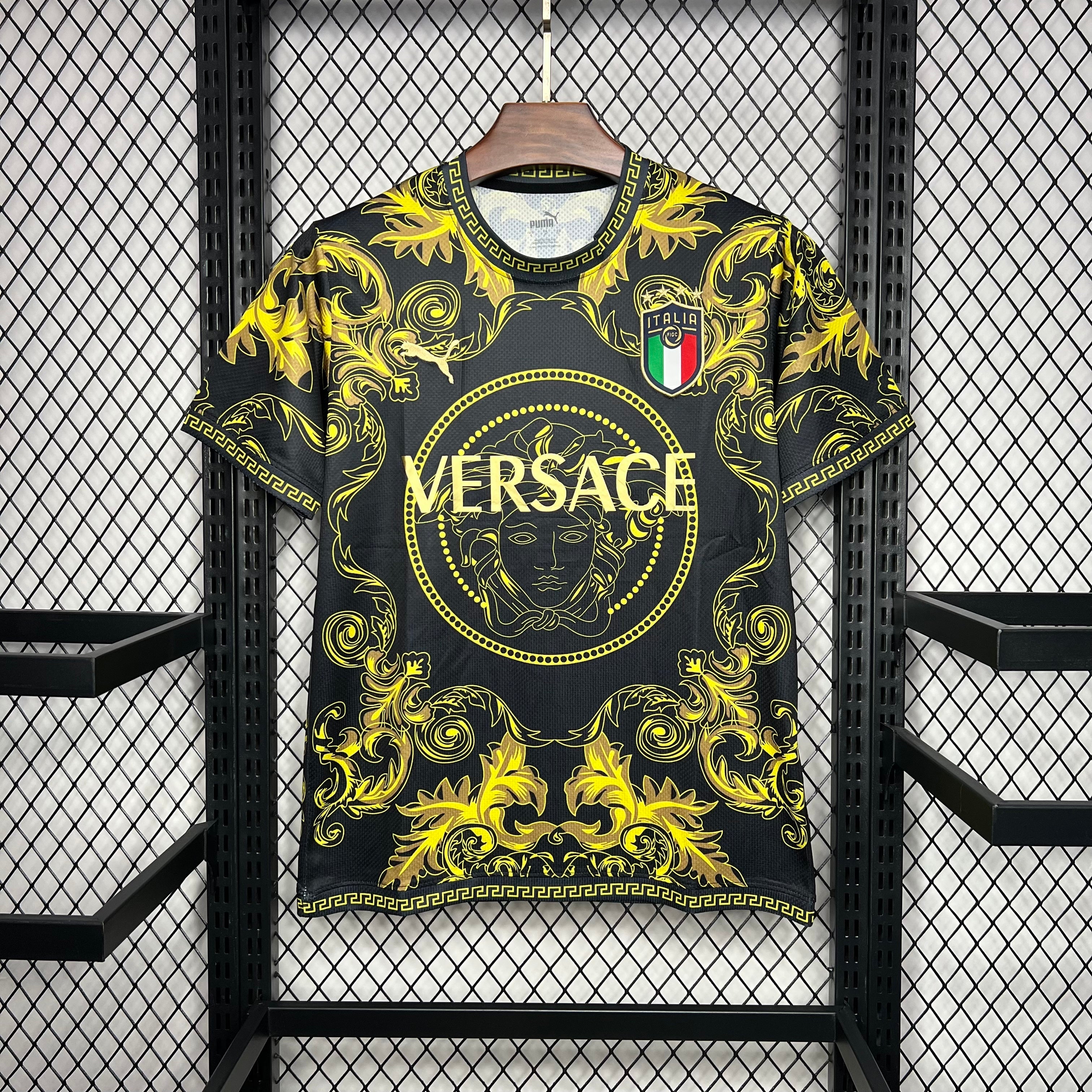 Italy 202223 Versace Co-Branded Edition Jersey-Gold