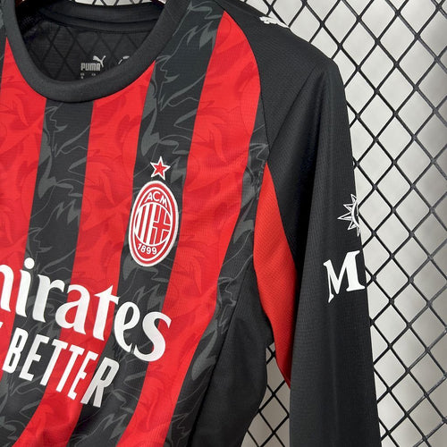 AC Milan 202526 Home Long Sleeves Jersey - Retro