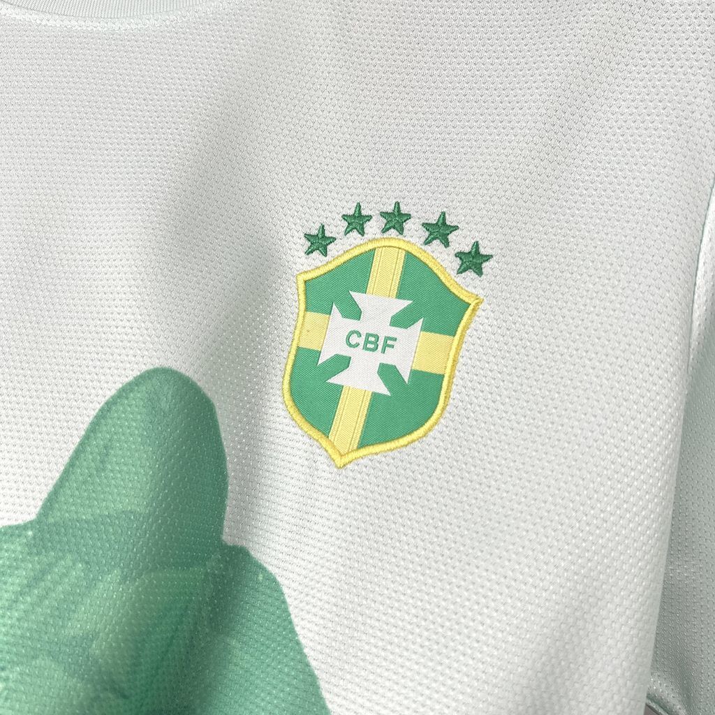 Brazil 202526 Green and White Jersey