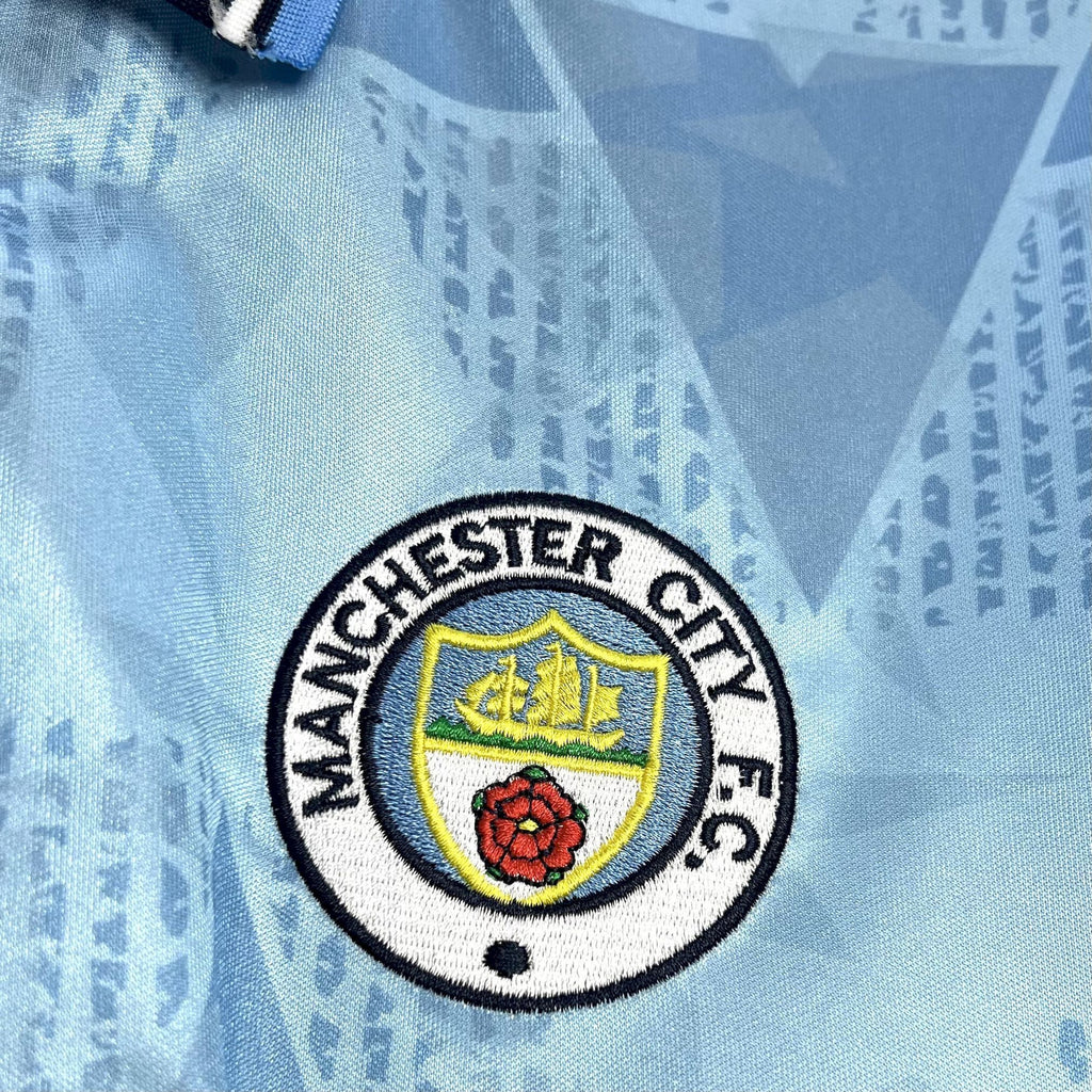 Manchester City 198991 Home Retro Jersey