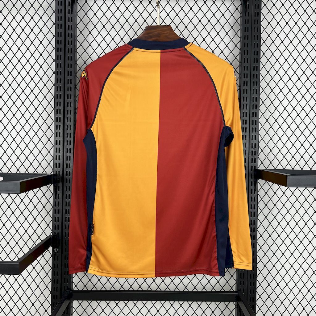 AS Roma 200102 Home Long Sleeve Retro Jersey