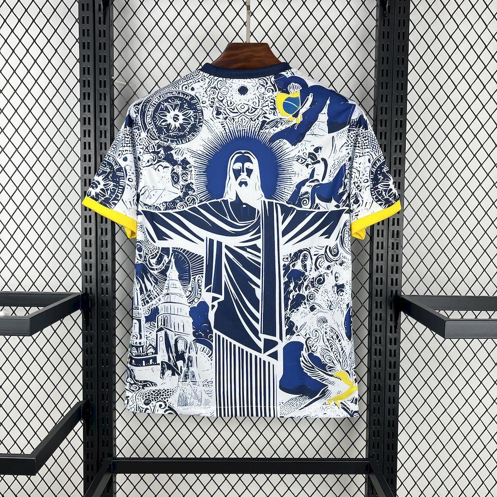 Brazil 202526 Blue and White Jersey