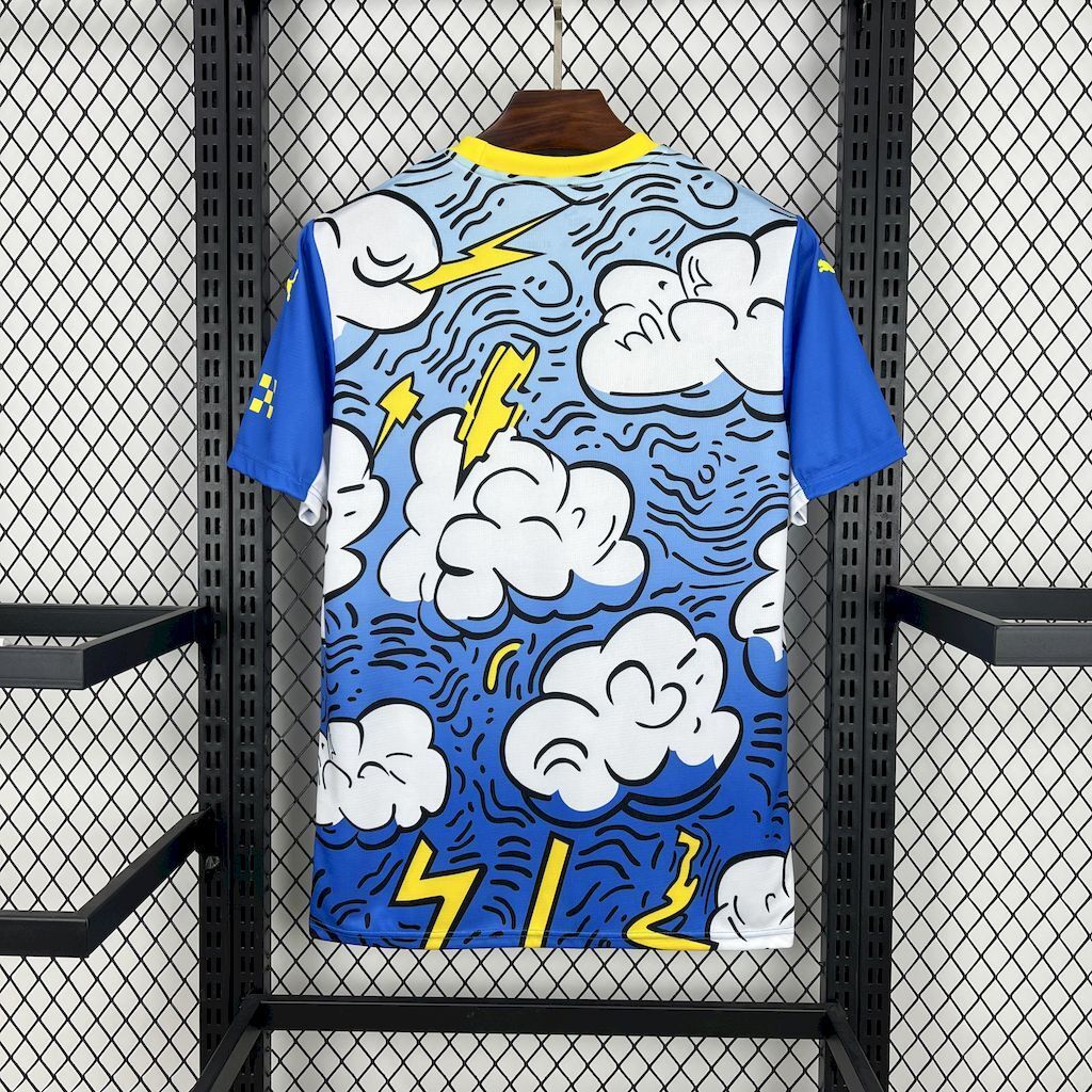 Manchester City 202526 Concept Version Blue and White Jersey