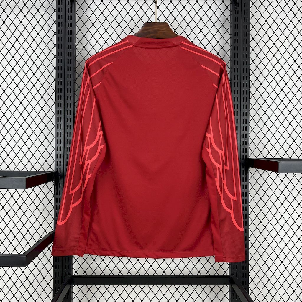 Paris Saint-Germain 202526 Red Goalkeeper Long Sleeves Jersey