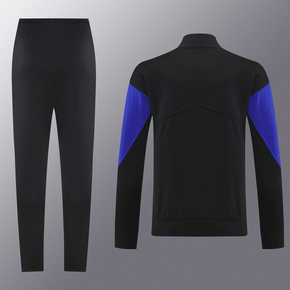 Tuta Zip Barcelona Nero Azzurra