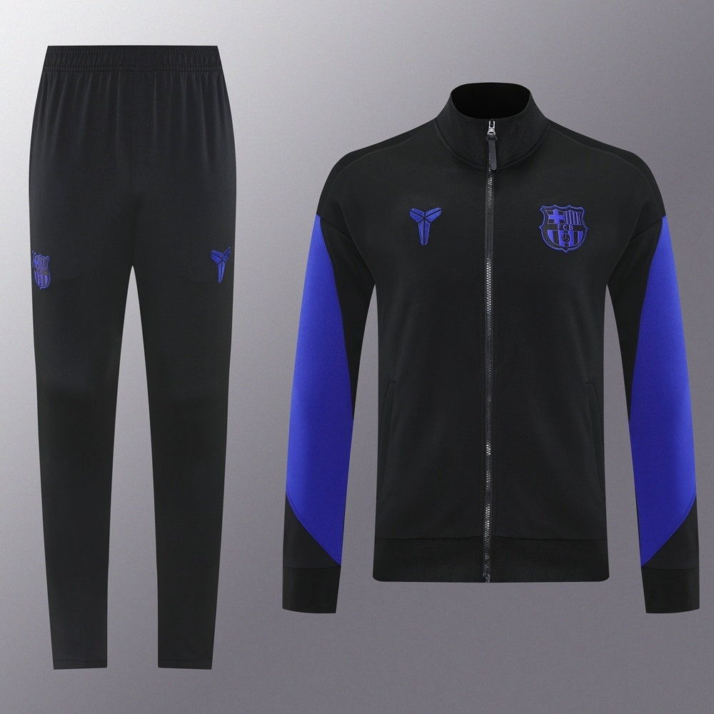 Tuta Zip Barcelona Nero Azzurra