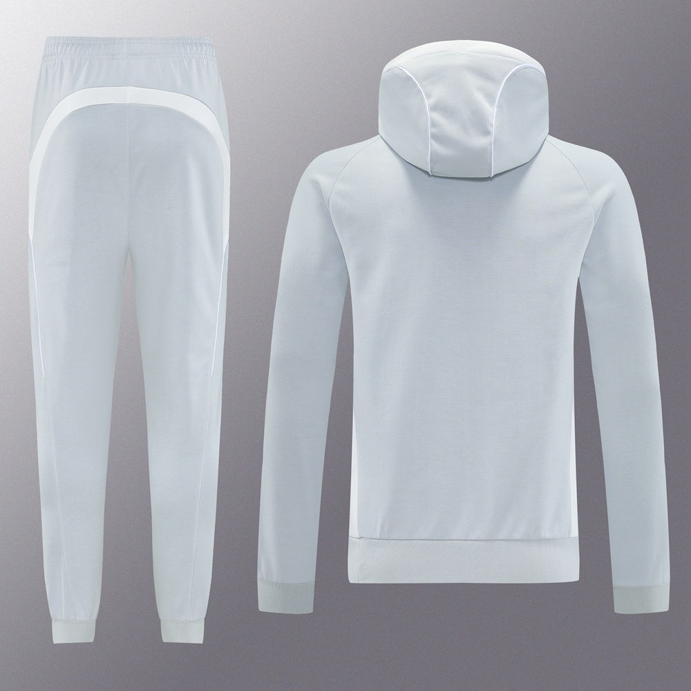 Tuta con Cappuccio Real Madrid Grigia