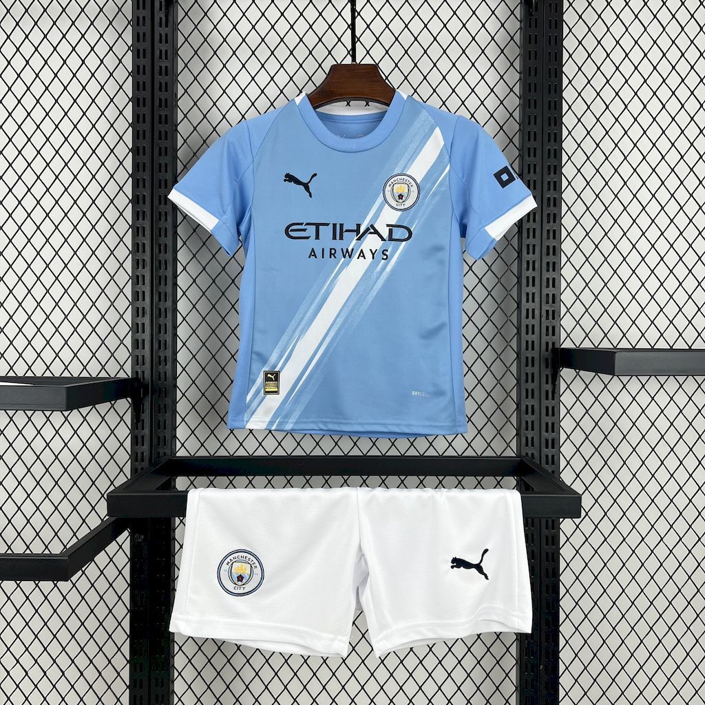 Manchester City 202526 Home Kids Kit