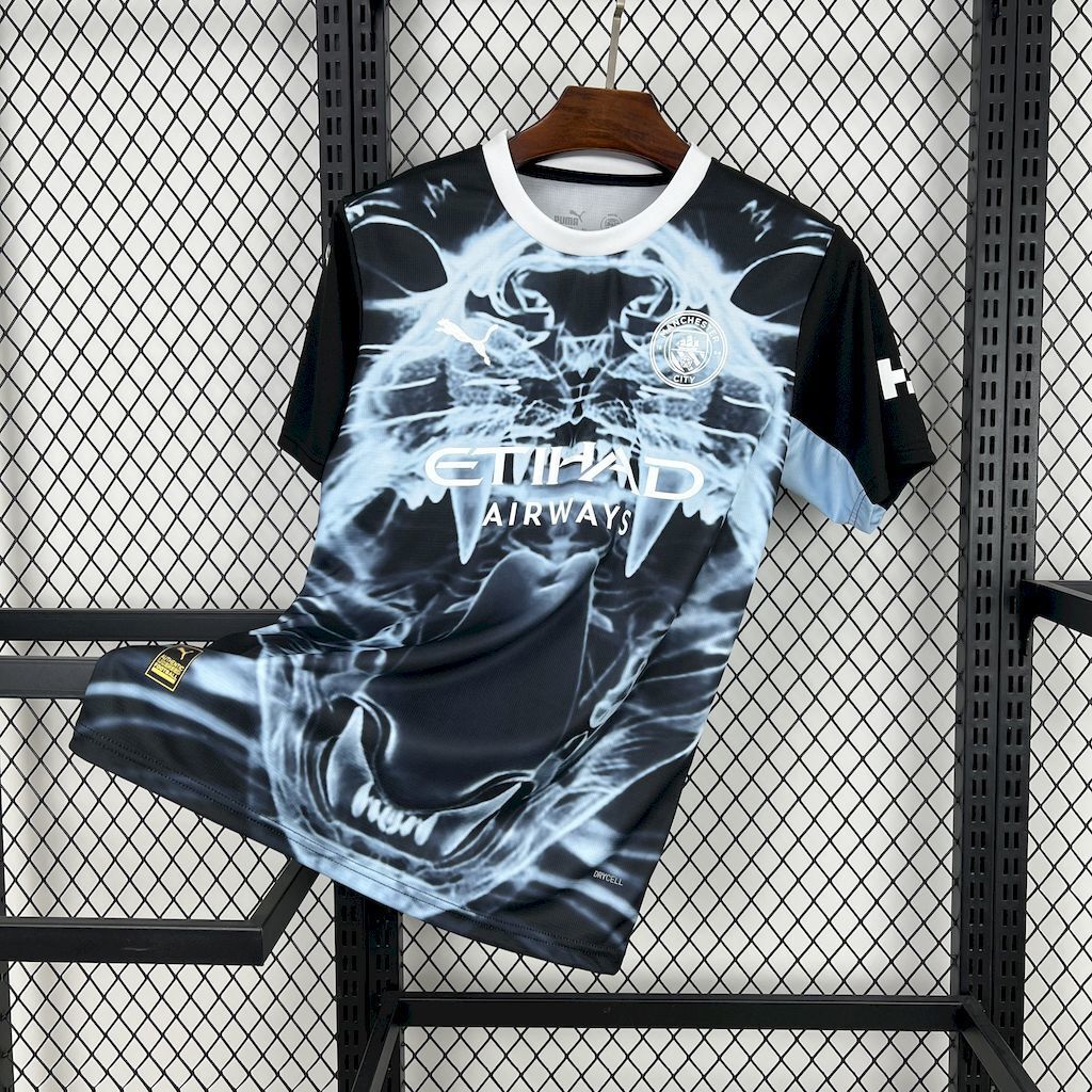 Manchester City 202526 Black and Blue Concept Version Jersey