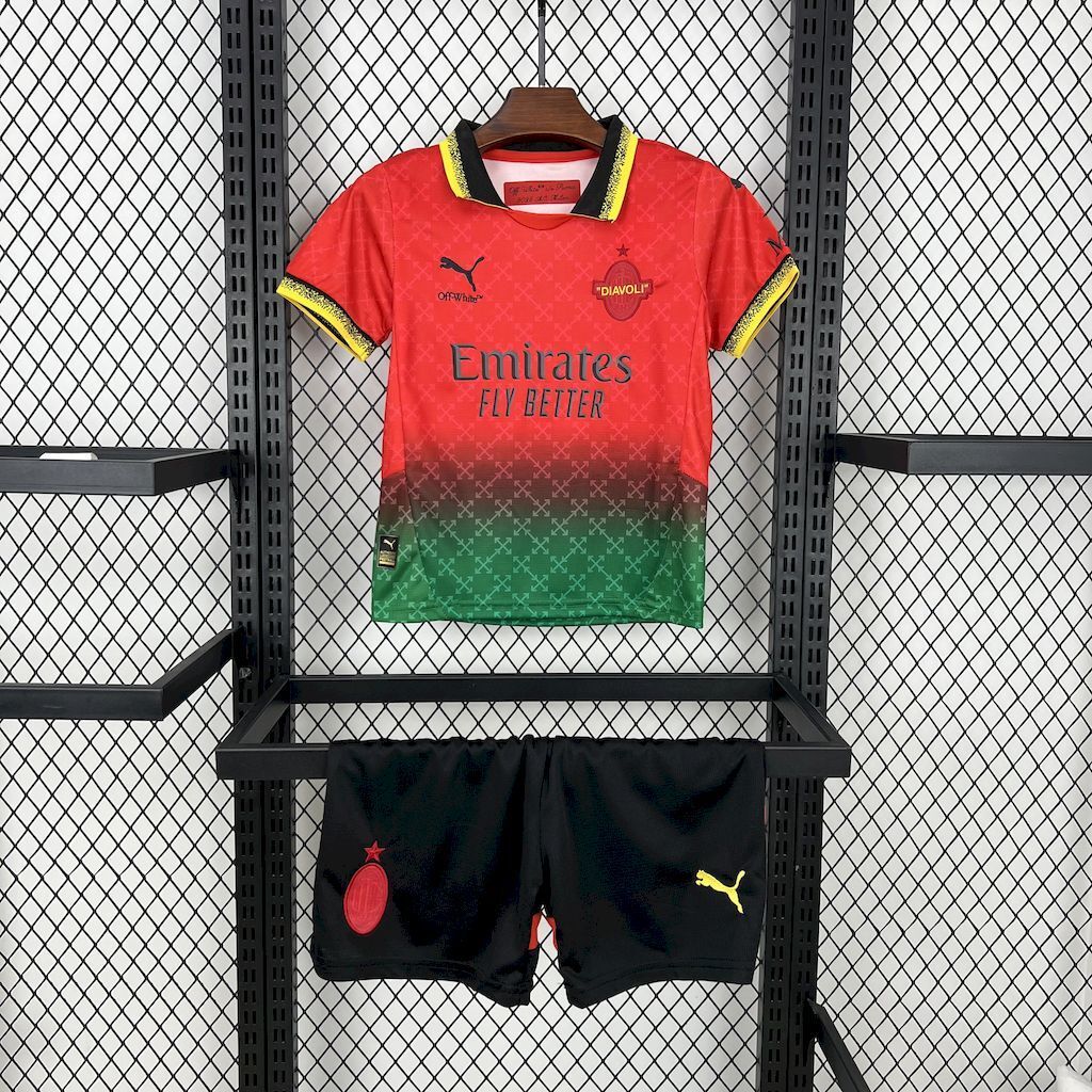 AC Milan 202526 Co-Branded Red Edition Kids Kit
