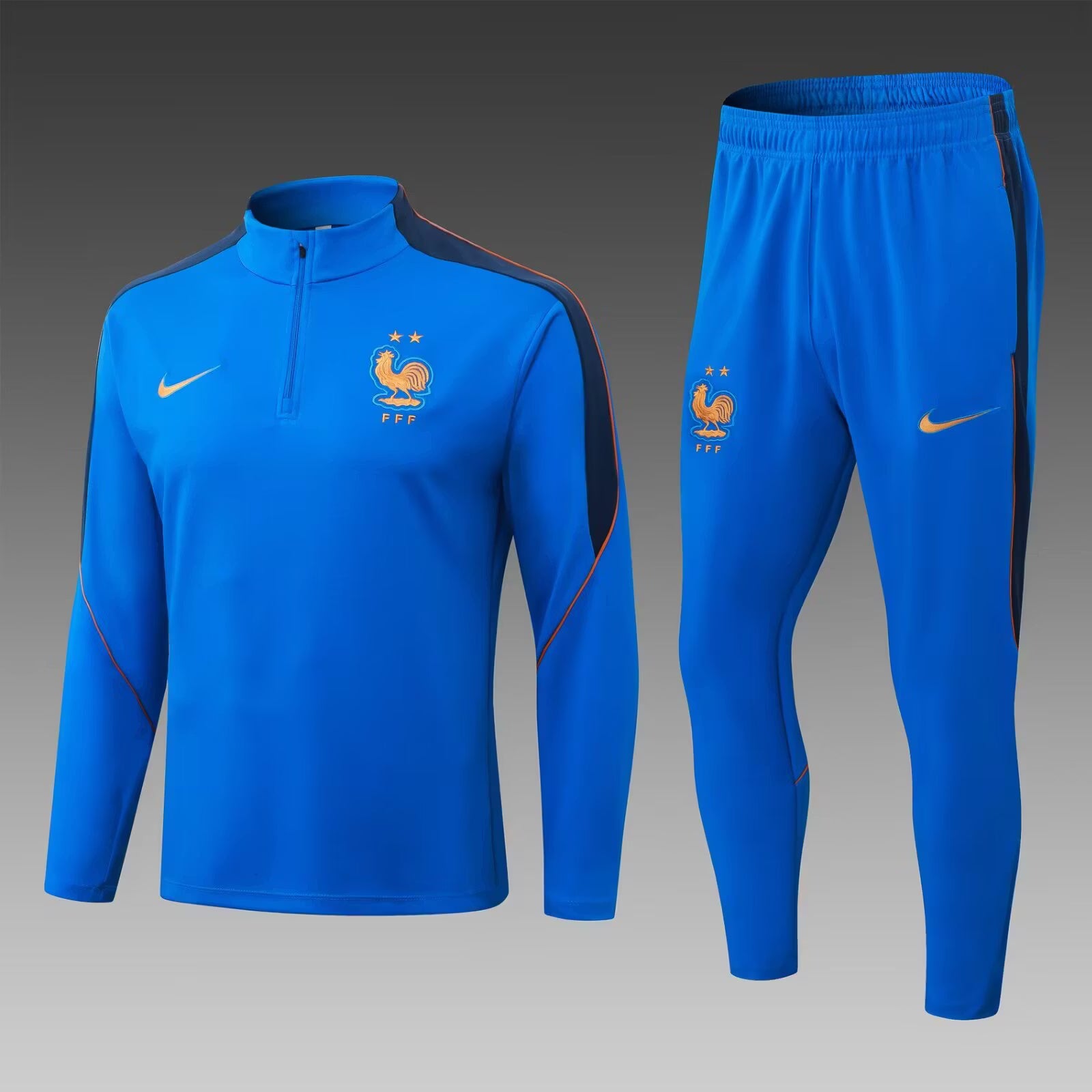 Tuta Zip France 2026 World Cup Sky Blue - Fronte