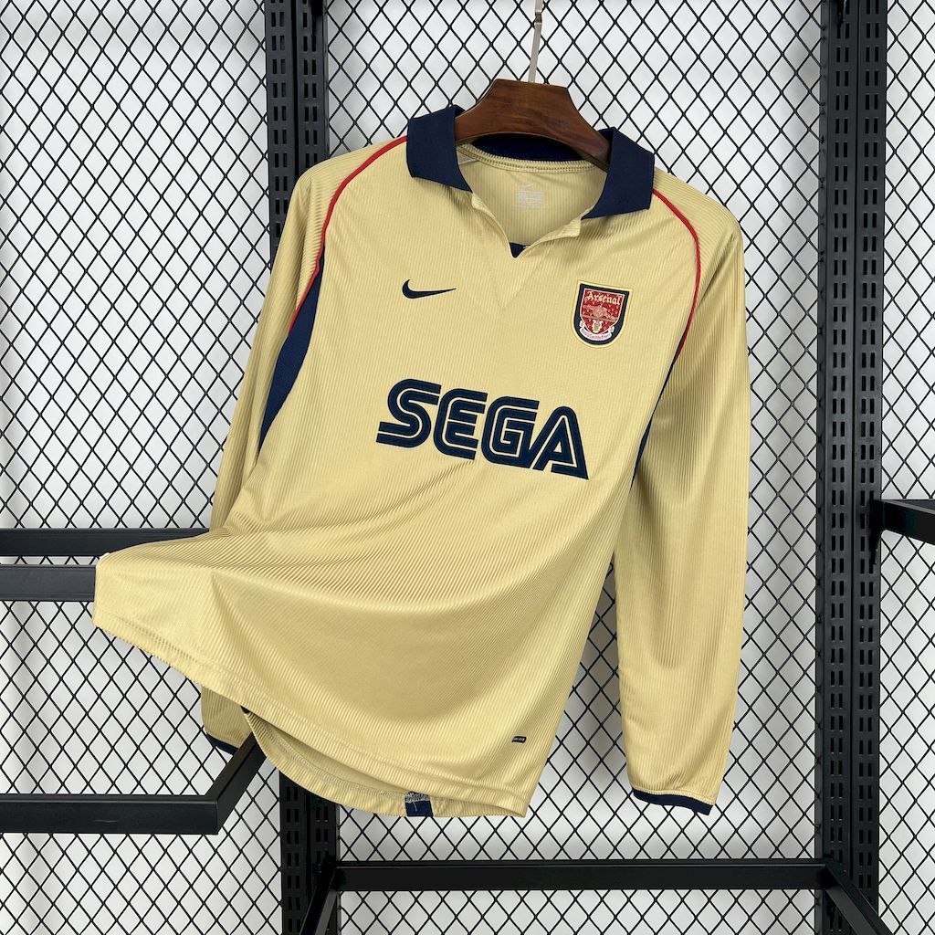 Arsenal 200102 Away Long Sleeves Retro Jersey
