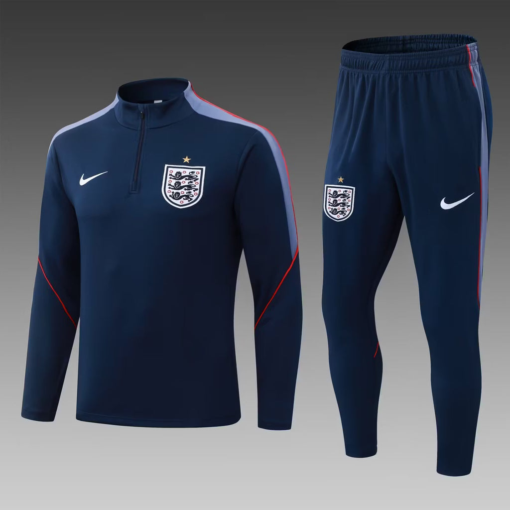 Tuta Zip England 2026 World Cup Royal Blue - Fronte