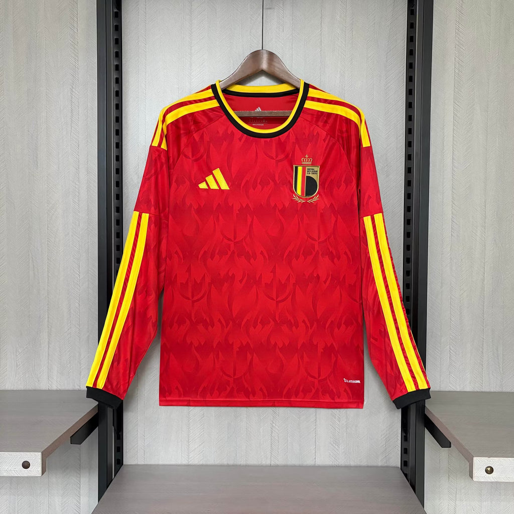 Belgium 2026 World Cup Long Sleeve Home Jersey - Fronte