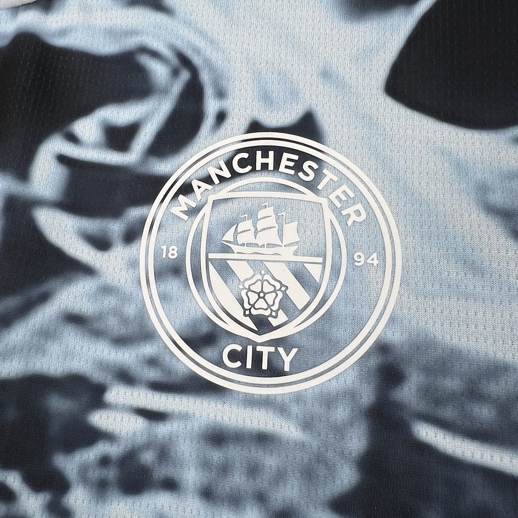 Manchester City 202526 Black and Blue Concept Version Jersey