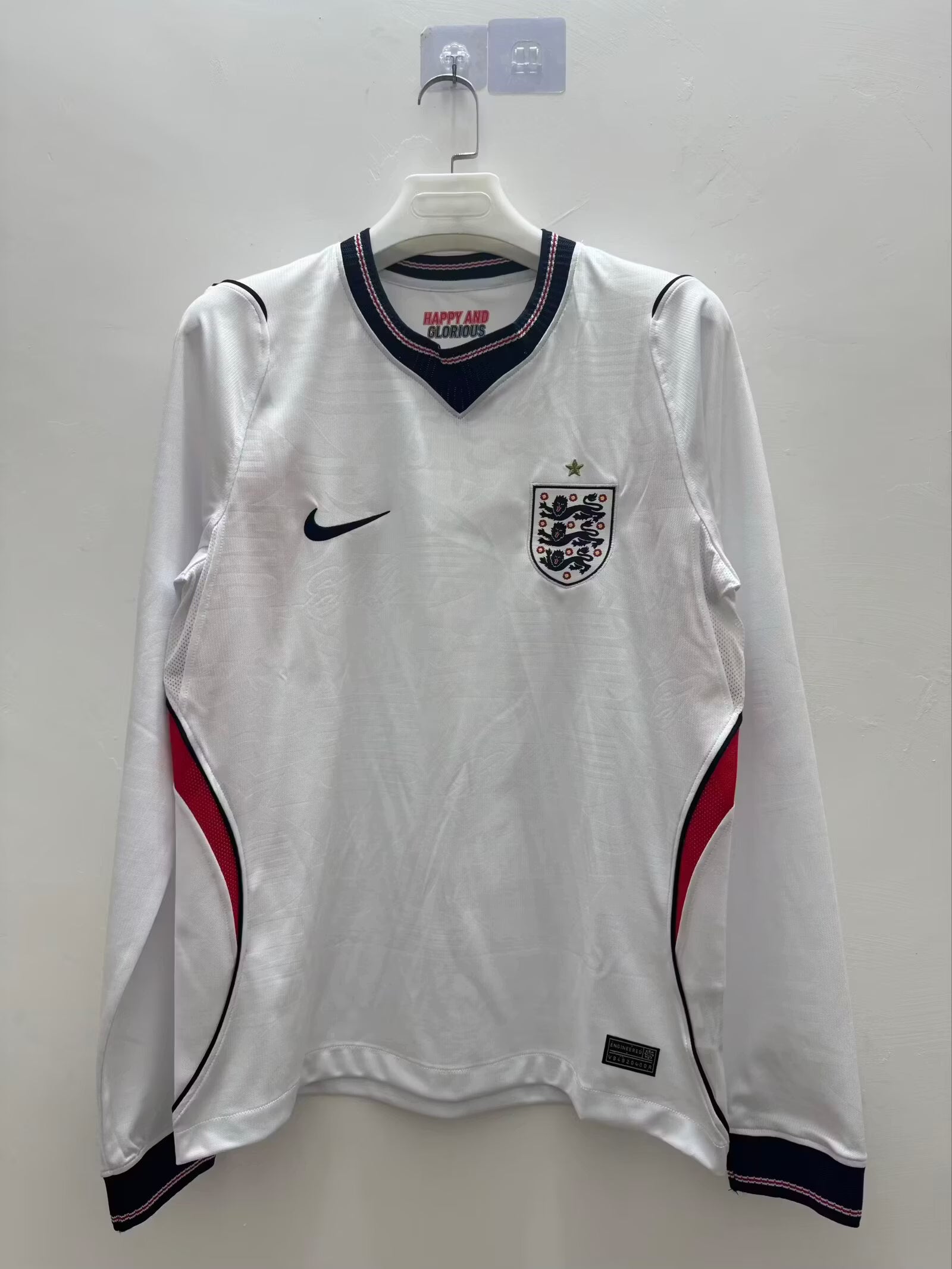 England 2026 World Cup Long Sleeve Home Jersey - Fronte