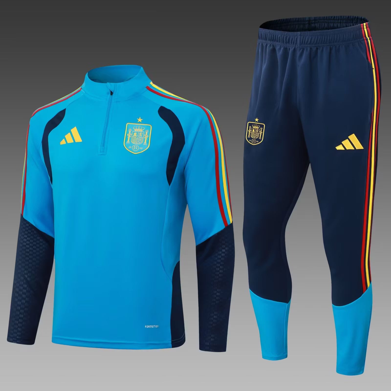 Tuta Zip Spain 2026 World Cup Sky Blue - Fronte