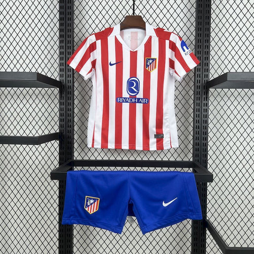Atletico Madrid 202526 Home Kids Kit - Fronte