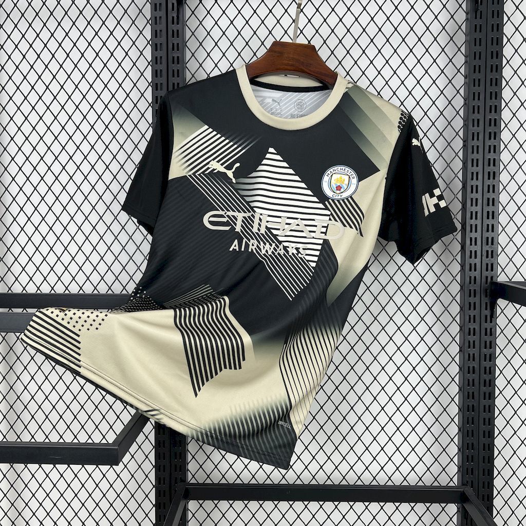 Manchester City 202526 Black and Yellow Concept Version Jersey