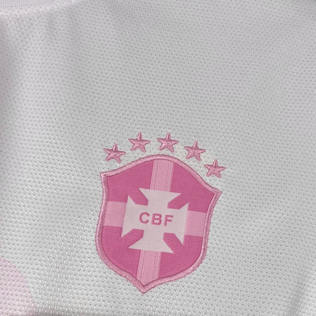 Brazil 202526 Pink White Jersey