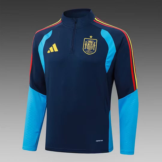 Tuta Zip Spain 2026 World Cup Blue Royal - Retro
