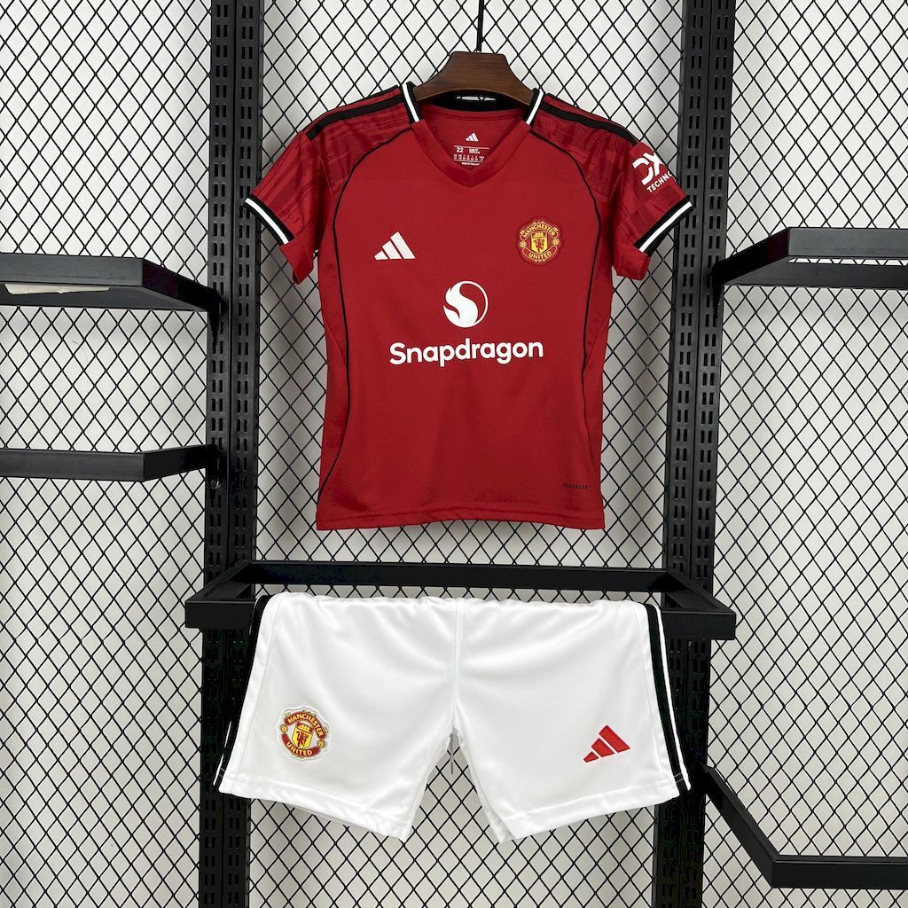 Manchester United 202526 Home Kids Kit