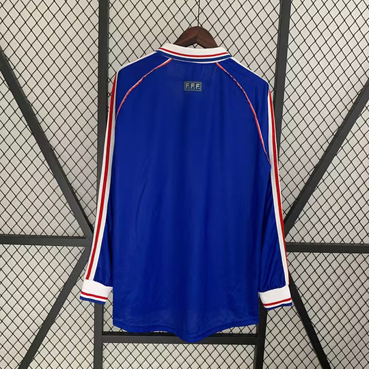 France 1998 World Cup Home Long Sleeves Retro Jersey - Dettaglio 1