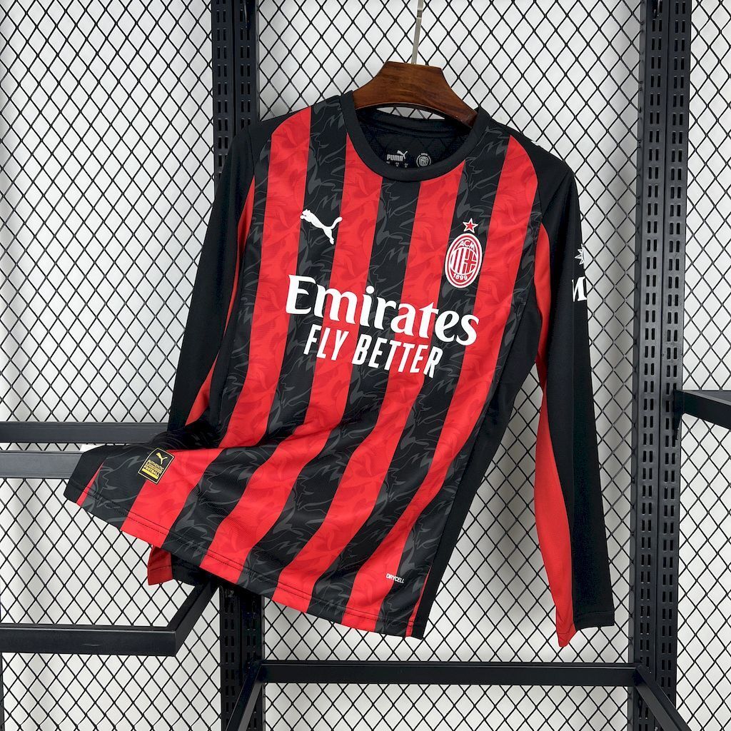 AC Milan 202526 Home Long Sleeves Jersey
