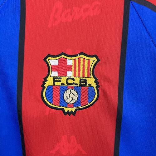 Barcelona 199597 Home Long Sleeves Retro Jersey - Retro